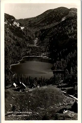 40245 - Steiermark - Tauplitzalm , Steirersee mit Rosskogel , Tauplitz - gelaufen