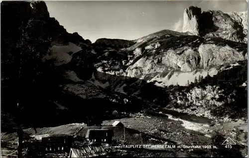 40246 - Steiermark - Tauplitzalm , Steirerseealm mit Sturzhahn , Tauplitz - gelaufen