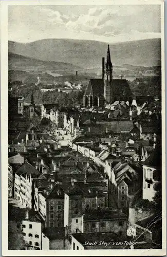 40248 - Oberösterreich - Steyr , Stadt vom Tabor - gelaufen 1942