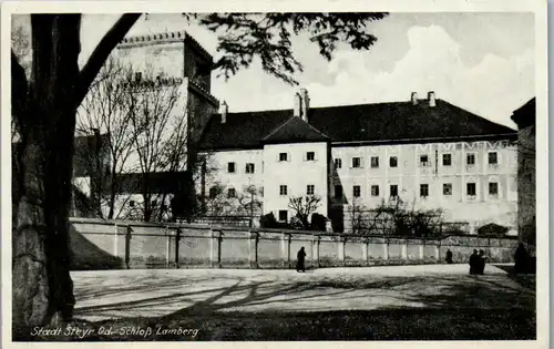40249 - Oberösterreich - Steyr , Stadt , Schloß Lamberg - gelaufen 1942