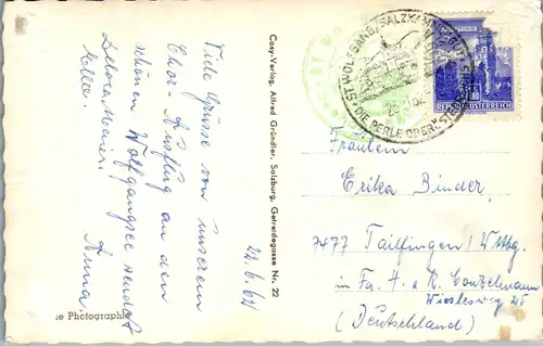 40261 - Oberösterreich - St. Wolfgang mit Schafberg - gelaufen 1962