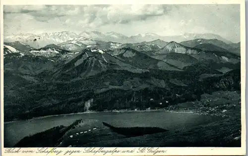 40295 - Salzburg - Blick v. Schafberg geg. Schafbergalpe u. St. Gilgen - gelaufen 1928