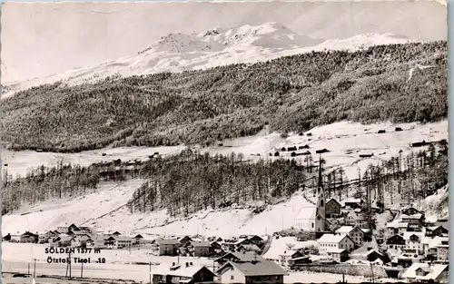 40299 - Tirol - Sölden , Ötztal , Karte l. beschädigt - gelaufen 1962
