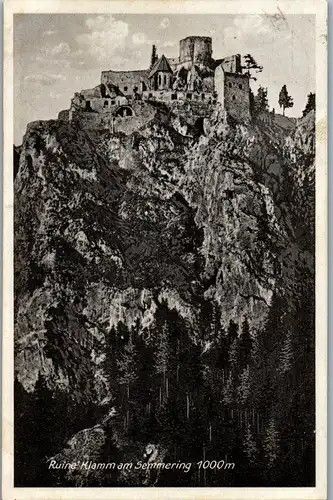 40312 - Niederösterreich - Ruine Klamm a. Semmering - gelaufen 1929