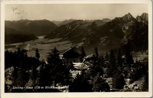 40315 - Tirol - Säulinghaus , Säuling Haus , Blick ins Lechtal - gelaufen 1936