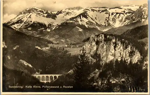 40318 - Niederösterreich - Semmering , Kalte Rinne , Polleroswand u. Raxalpe - gelaufen 1929