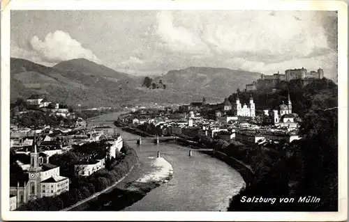 40340 - Salzburg - Salzburg von Mülln - gelaufen 1952