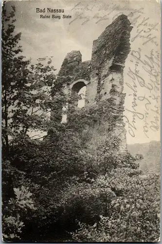 40369 - Deutschland - Bad Nassau , Ruine Burg Stein - gelaufen 1911