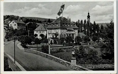 40386 - Deutschland - Bad Brückenau , Rathaus , l. beschädigt - gelaufen 1941