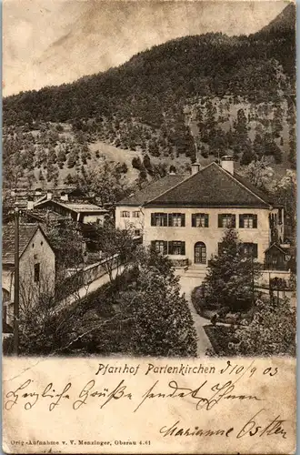 40389 - Deutschland - Partenkirchen , Pfarrhof - gelaufen 1903