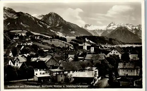 40416 - Deutschland - Sonthofen mit Entschenkopf , Rubihorn , Kratzer u. Mädelegabelgruppe - gelaufen 1933