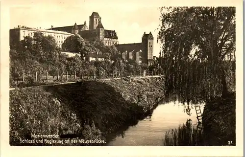 40428 - Deutschland - Marienwerder , Westpreussen , Schloss u. Regierung a. d. Mäusebrücke - nicht gelaufen