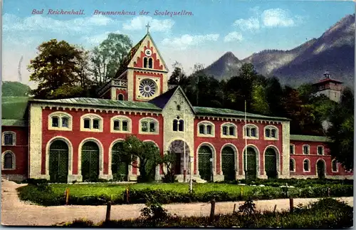 40447 - Deutschland - Bad Reichenhall , Brunnenhaus der Soolequellen - gelaufen 1919