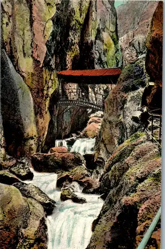 40453 - Deutschland - Garmisch Partenkirchen , Höllentalklamm , Bogenbrücke - nicht gelaufen