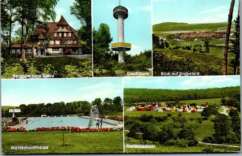 40482 - Deutschland - Dransfeld , Auf dem Hohen Hagen , Wald-Schwimmbad , Gauß Turm , Campingplatz