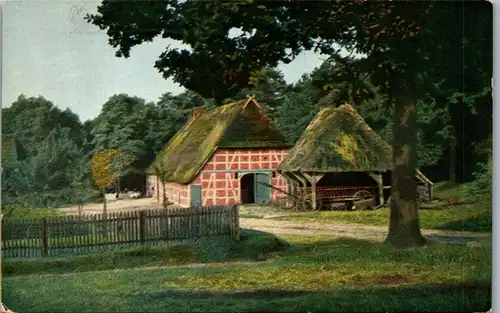 40483 - Künstlerkarte - Bauernhaus - gelaufen 1915