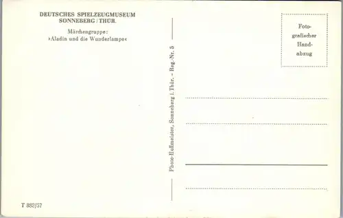 40500 - Deutschland - Sonneberg , Deutsches Spielzeugmuseum , Märchengruppe , Aladin und die Wunderlampe