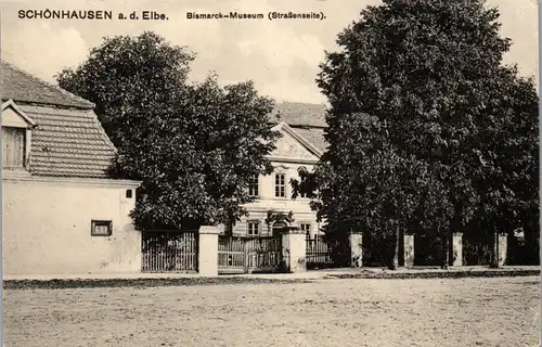 40510 - Deutschland - Schönhausen an der Elbe , Bismarck Museum - Straßenseite - gelaufen 1917