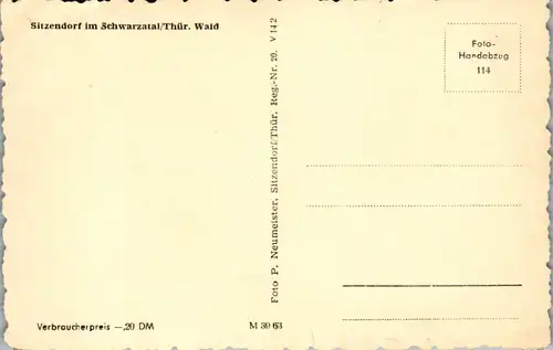 40514 - Deutschland - Sitzendorf im Schwarzatal , Thür. Wald - nicht gelaufen