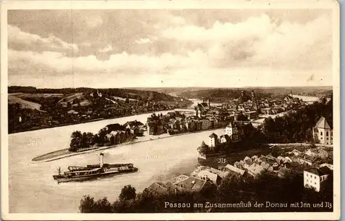 40528 - Deutschland - Passau am Zusammenfluss der Donau mit Inn und Ilz - nicht gelaufen