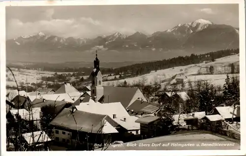 40537 - Deutschland - Bad Kohlgrub , Blick übers Dorf auf Heimgarten u. Benediktenwand - gelaufen 1941