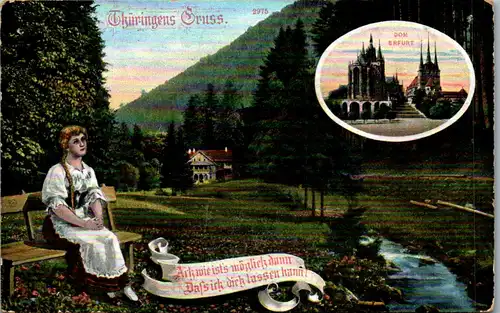 40553 - Deutschland - Gruss aus Thüringen - gelaufen 1909