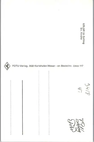 40556 - Deutschland - Uslar im Solling , Evangelische Kirche - nicht gelaufen