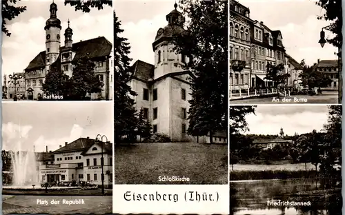 40563 - Deutschland - Eisenberg i. Thür. , Platz der Republik , An der Butte , Schlosskirche - gelaufen