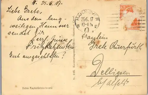 40578 - Deutschland - Hannover , Rathaus - gelaufen 1917