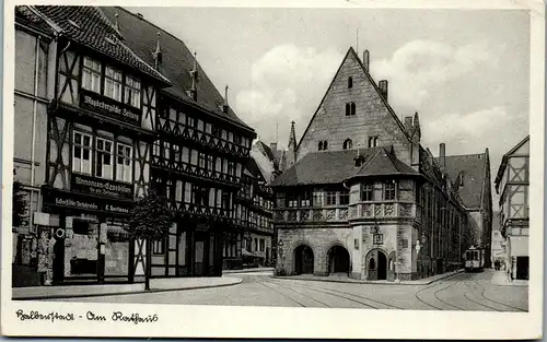 40589 - Deutschland - Halberstadt , Rathaus - gelaufen 1944