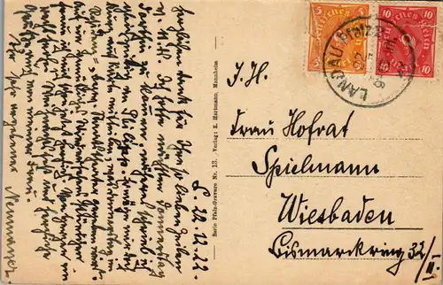 40599 - Deutschland - Annweiler , Panorama - gelaufen 1922