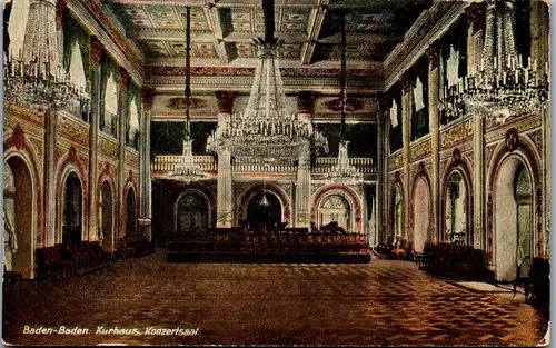 40635 - Deutschland - Baden Baden , Kurhaus , Konzertsaal - gelaufen 1923