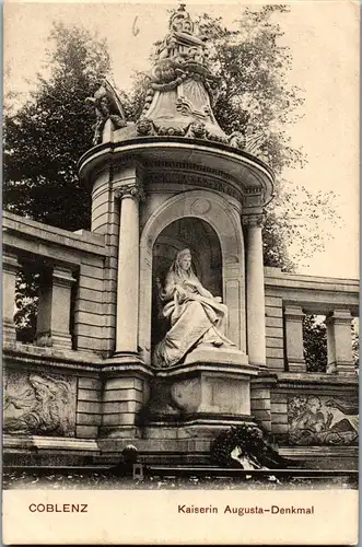 40639 - Deutschland - Coblenz , Koblenz , Kaiserin Augusta Denkmal - nicht gelaufen 1905