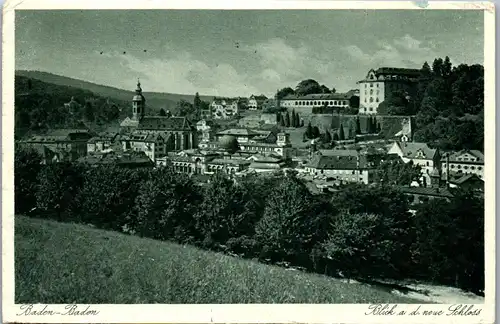 40659 - Deutschland - Baden Baden , Blick a. d. neue Schloss - gelaufen 1941