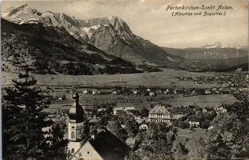 40679 - Deutschland - Partenkirchen St. Sankt Anton , Alpspitze u. Zugspitze - nicht gelaufen