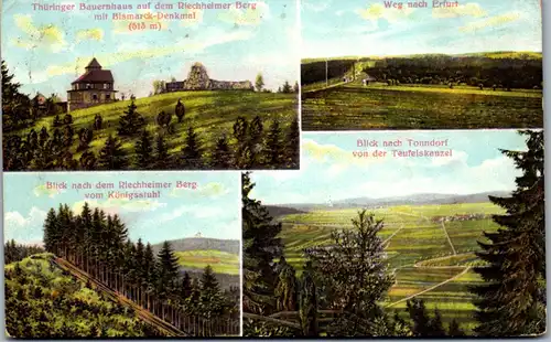 40689 - Deutschland - Thüringer Bauernhaus a. d. Riechheimer Berg , Bismarck Denkmal , Könighsstuhl , Teufelskanzel