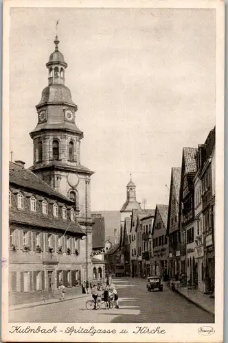 40701 - Deutschland - Kulmbach , Spitalgasse u. Kirche - nicht gelaufen