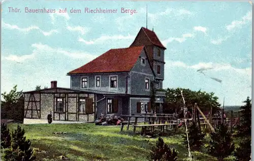 40724 - Deutschland - Thür. Bauernhaus a. d. Riechheimer Berg - gelaufen 1921