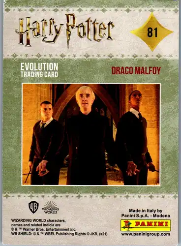 40740 - Karten zum Sammeln - Harry Potter , Panini , Evolution Trading Card , 81 , Draco Malfoy