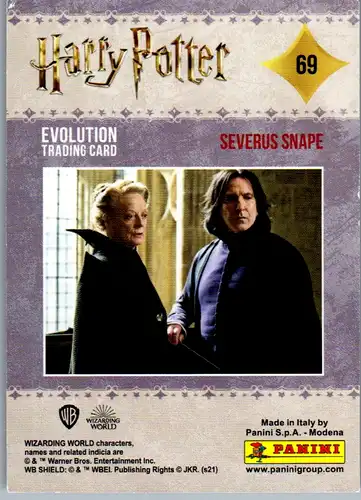 40741 - Karten zum Sammeln - Harry Potter , Panini , Evolution Trading Card , 69 , Severus Snape