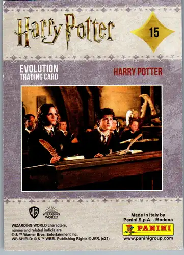 40742 - Karten zum Sammeln - Harry Potter , Panini , Evolution Trading Card , 15 , Harry Potter