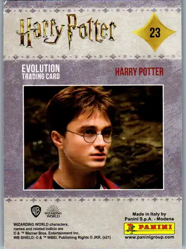 40746 - Karten zum Sammeln - Harry Potter , Panini , Evolution Trading Card , 23 , Harry Potter