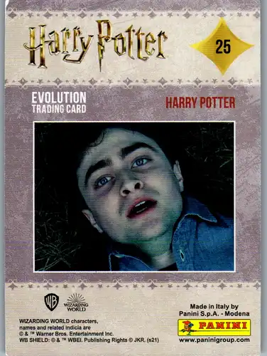 40747 - Karten zum Sammeln - Harry Potter , Panini , Evolution Trading Card , 25 , Harry Potter