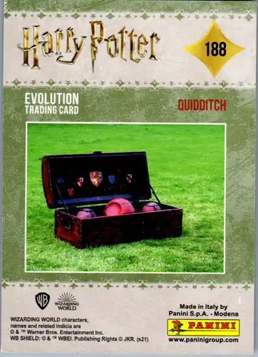 40750 - Karten zum Sammeln - Harry Potter , Panini , Evolution Trading Card , 188 , Quidditch