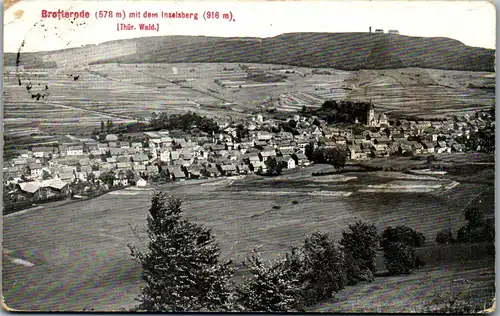 40764 - Deutschland - Brotterode mit dem Inselsberg , Thür. Wald - gelaufen