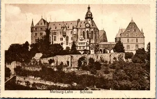 40796 - Deutschland - Marburg Lahn , Schloss - gelaufen