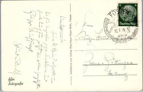 40821 - Deutschland - Füssen , Schloß mit Säuling - gelaufen