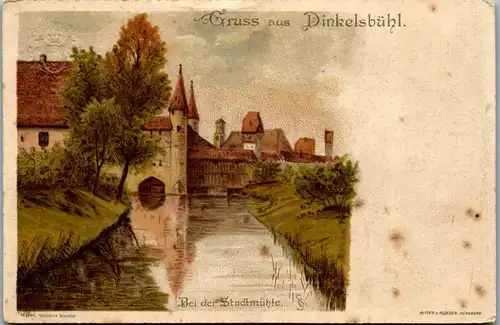 40827 - Deutschland - Gruss aus Dinkelsbühl , Bei der Stadtmühle - nicht gelaufen