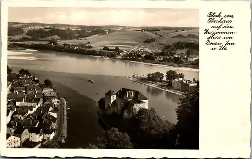 40869 - Deutschland - Passau , Blick v. Oberhaus a. d. Zusammenfluß v. Donau , Inn u. Ilz - nicht gelaufen