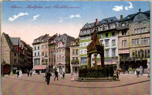 40925 - Deutschland - Mainz , Marktplatz mit Marktbrunnen - nicht gelaufen